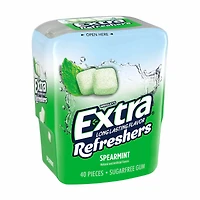Extra Refreshers Spearmint Sugar Free Chewing Gum, 40 ct
