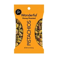 Wonderful Honey Roasted Pistachios, No Shells, 2.25 oz