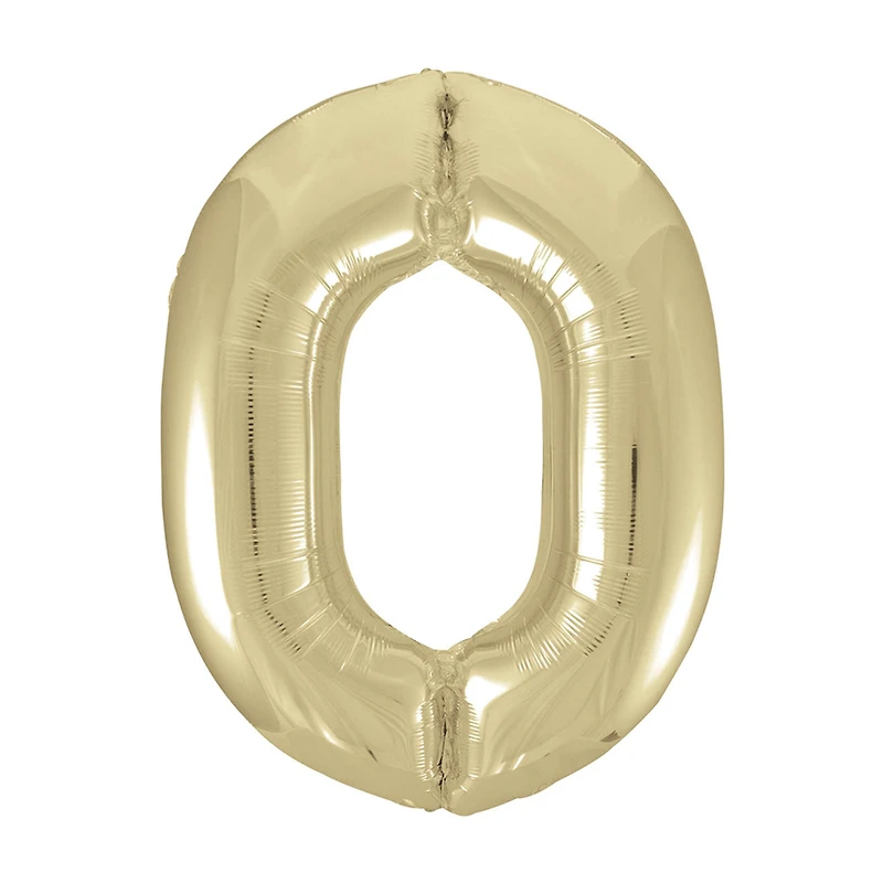 Golden Balloon Numeral 0