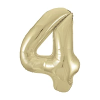 Golden Balloon Numeral 4