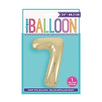 Golden Balloon Numeral 7