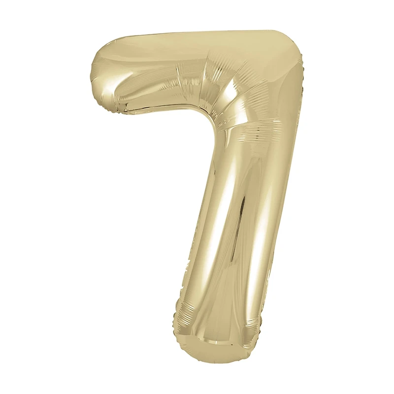 Golden Balloon Numeral 7