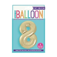 Golden Balloon Numeral 8