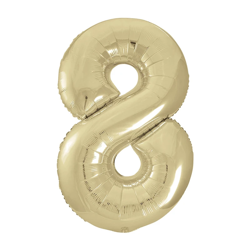 Golden Balloon Numeral 8