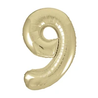 Golden Balloon Numeral 9