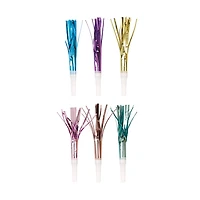 Pastel Foil Fringed Party Squawkers, 8 Count