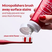 Colgate Optic White Stain Fighter Clean Mint Paste Teeth Whitening Anticavity Toothpaste, 2 Pack, 3.8 OZ