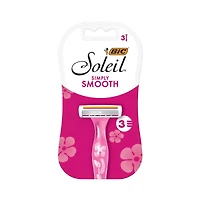 BIC Soleil Simply Smooth Women's Disposable Razor, 3 Pack