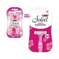 BIC Soleil Simply Smooth Women's Disposable Razor, 3 Pack