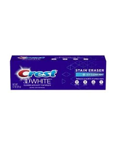Crest 3D White Stain Eraser Toothpaste, Icy Clean Mint, 3.1 oz