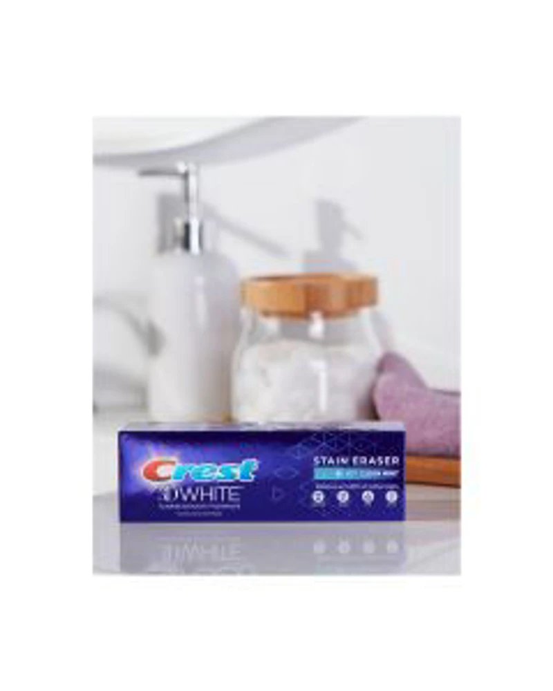 Crest 3D White Stain Eraser Toothpaste, Icy Clean Mint, 3.1 oz