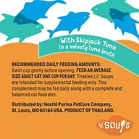 Lickable grain free cat treats made with real tuna and intended as a complement to your senior cat's complete and balanced diet
