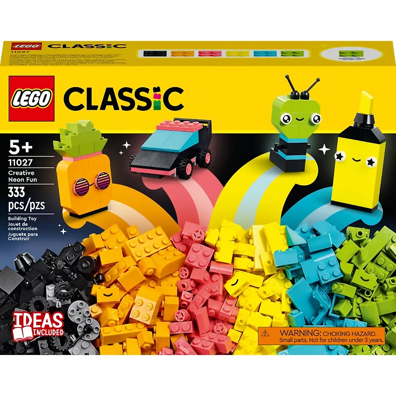 LEGO Classic Creative Neon Fun Set, 333 Pieces