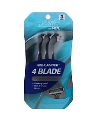 Studio Selection Highlander 4 Blade Razor, 3 Count