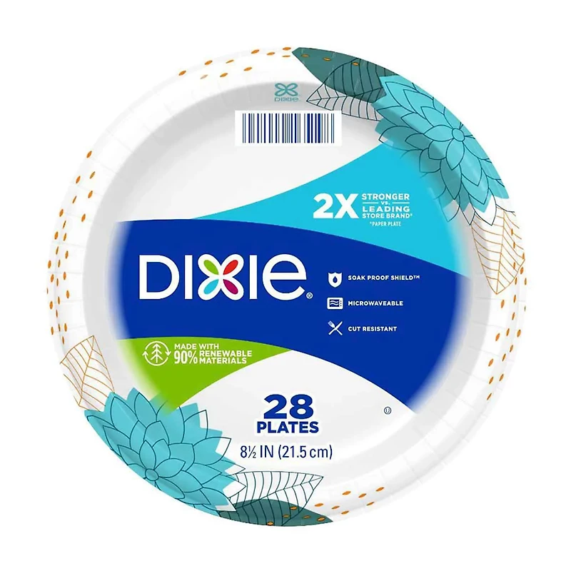 Dixie 8.5" Paper Plate, 28 Count