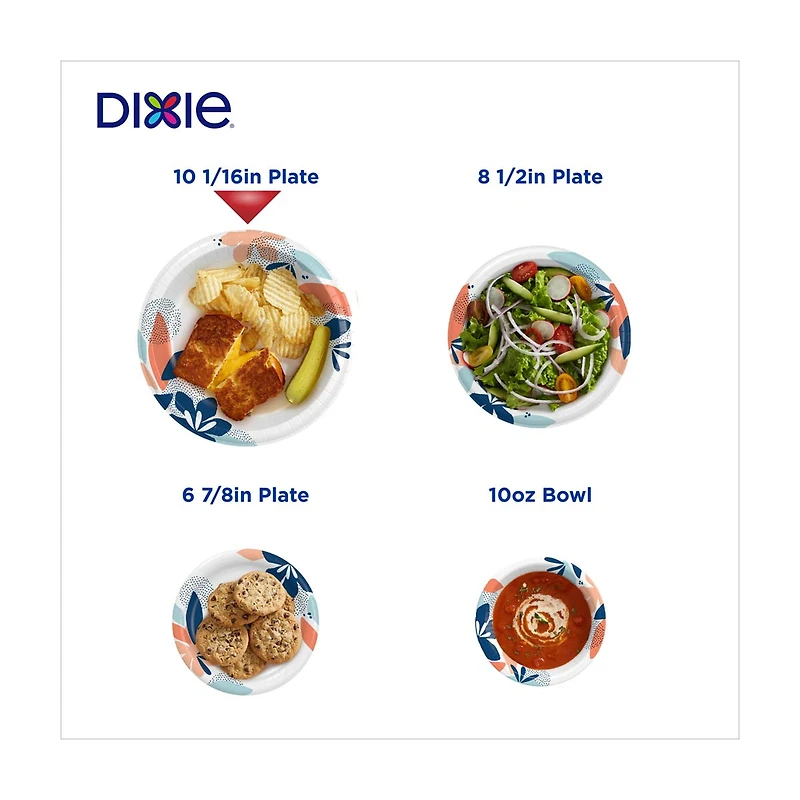 Dixie Everyday Paper Plate, 60 ct, 10 in