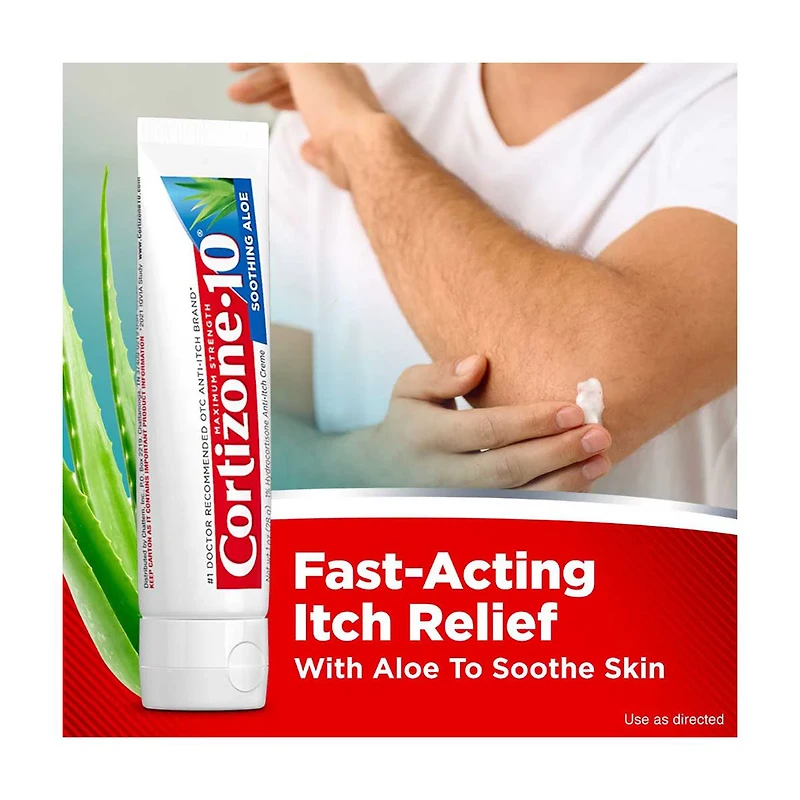 Cortizone-10 Maximum Strength Soothing Aloe Anti-Itch Cream, 2 oz
