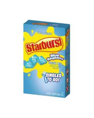 Starburst Blue Raspberry Singles To Go Drink Mix, 0.48 oz, 6 ct
