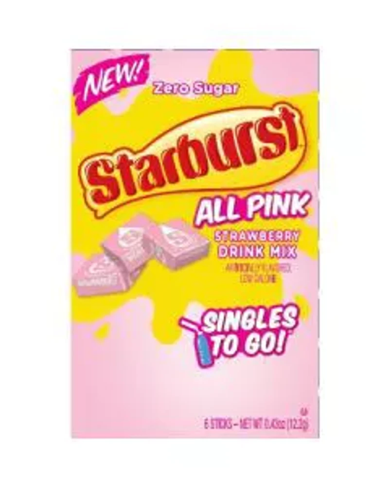 Starburst Singles To Go Powdered Drink Mix, Strawberry, 0.43 oz, 6 ct