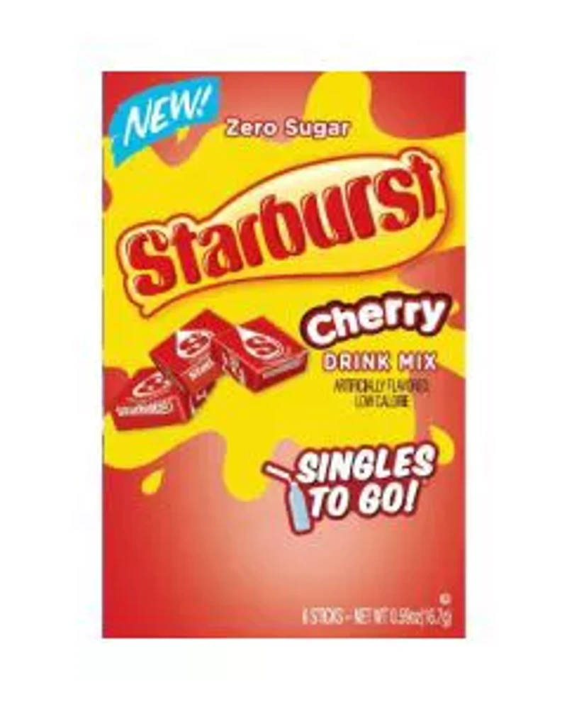 Starburst Singles To Go Powdered Drink Mix, Cherry, 0.43 oz, 6 ct