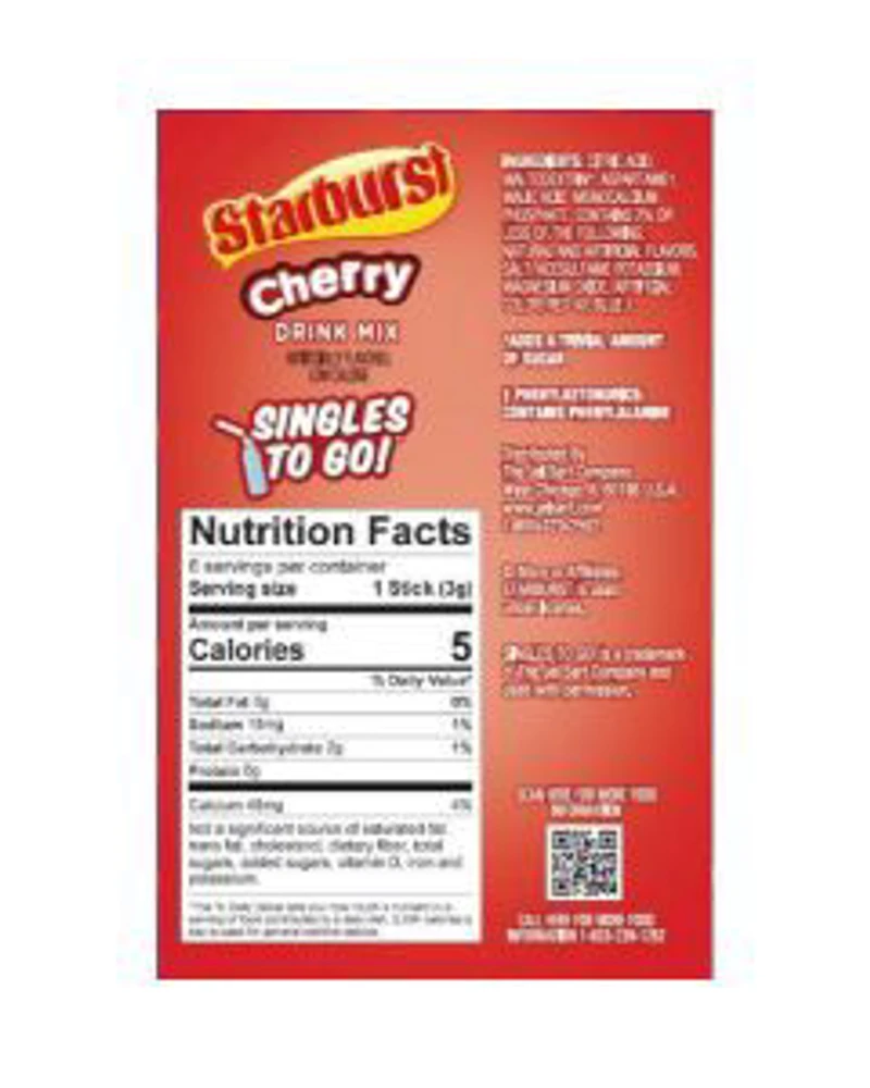 Starburst Singles To Go Powdered Drink Mix, Cherry, 0.43 oz, 6 ct