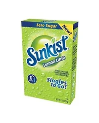 Sunkist Lemon Lime Flavored Singles To Go Drink Mix, 0.53 oz, 6 ct