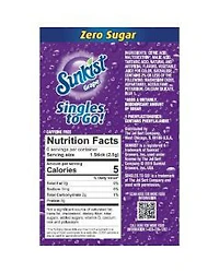 Sunkist Grape Flavored Singles To Go Drink Mix, 0.53 oz, 6 ct