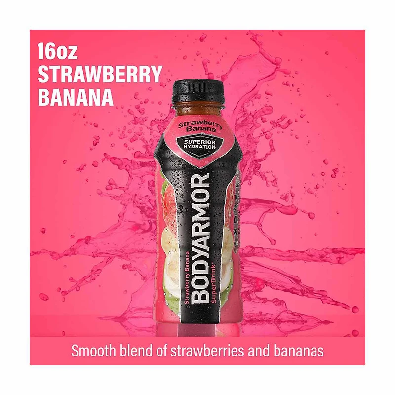 Bodyarmor Strawberry & Banana Flavored Super Drink, 16 fl oz
