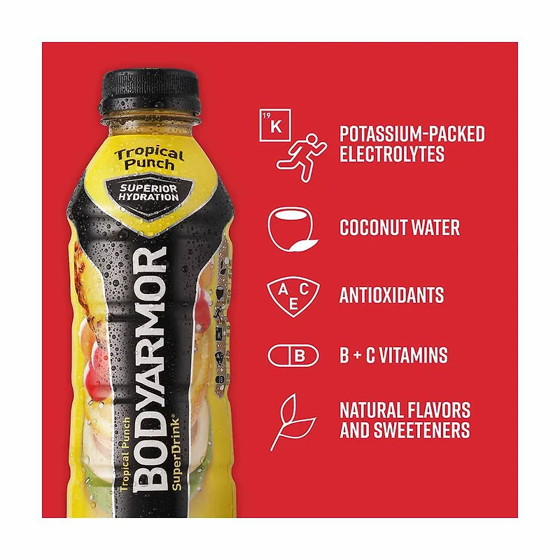 Bodyarmor Tropical Punch Superior Hydration Drink, 16 fl oz