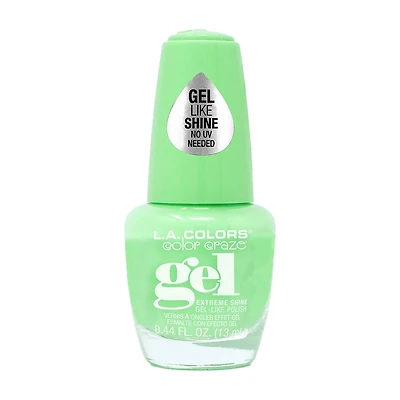 L.A. Colors Color Craze Gel-Like Neon Nail Polish, Lucky, 0.44 fl oz