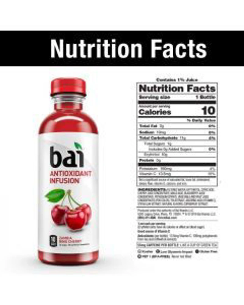 Bai Flavored Water, Zambia Bing Cherry, 18 fl oz