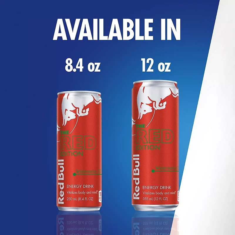 Red Bull Red Edition Energy Drink, Watermelon, 8.4 fl. oz. Can, 80mg Caffeine, Taurine & B Vitamins