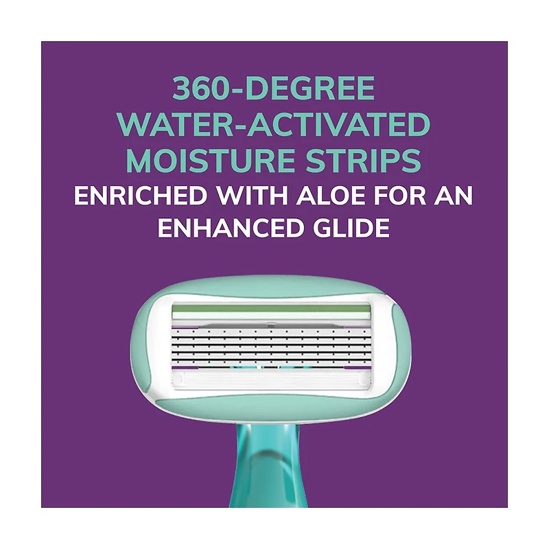 BIC Soleil Sensitive Advanced Women's Disposable 5 Blades Razors, 2 Count