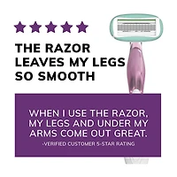 BIC Soleil Sensitive Advanced Women's Disposable 5 Blades Razors, 2 Count