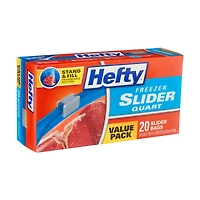 Hefty Freezer Slider Quart Bags, Pack of 20