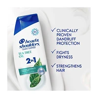 Head & Shoulders 2 in 1 Dandruff Shampoo & Conditioner, Tea Tree Oil, 12.5 fl oz