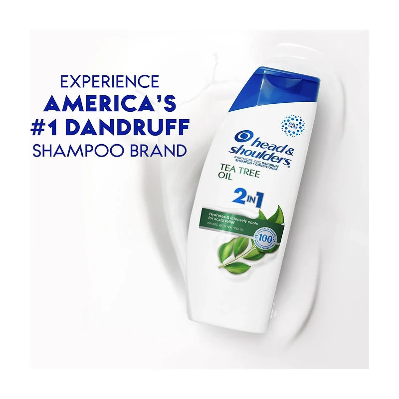 Head & Shoulders 2 in 1 Dandruff Shampoo & Conditioner, Tea Tree Oil, 12.5 fl oz