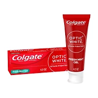 Colgate Optic White Stain Fighter Stain Removal Toothpaste, Fresh Mint Gel, 4.2 oz