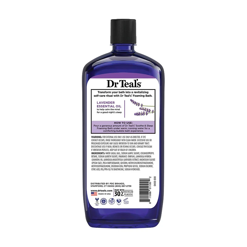 Dr Teal's Foaming Bath with Lavender Essential Oil, 34 fl oz