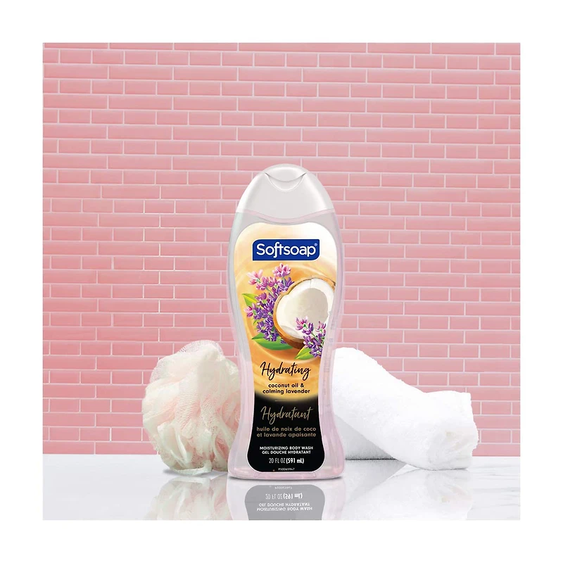 Softsoap Body Coconut Oil & Calming Lavender Body Wash, 20 Oz