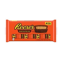 REESE'S Milk Chocolate Peanut Butter Cups, Candy Packs, 1.5 oz (4 Count)