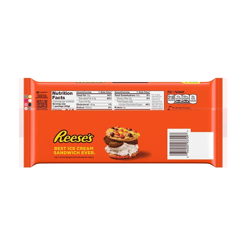 REESE'S Milk Chocolate Peanut Butter Cups, Candy Packs, 1.5 oz (4 Count)