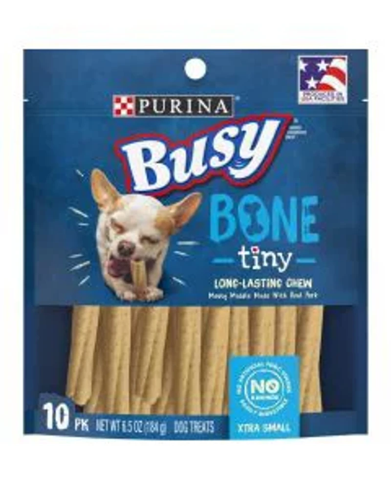 Purina Busy Bone Dog Chews, Tiny Dog Treats, 10 ct
