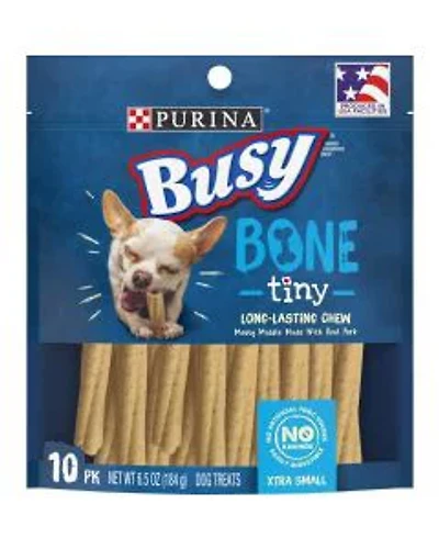 Purina Busy Bone Dog Chews, Tiny Dog Treats, 10 ct