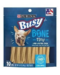 Purina Busy Bone Dog Chews, Tiny Dog Treats, 10 ct