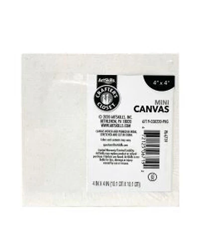 ArtSkills Crafter's Closet Mini Canvas, 4 in x 4 in