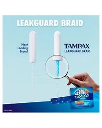 Tampax Pearl Tampons, Super/Super Plus/Ultra Absorbency with LeakGuard Braid, Triple Pack, Unscented, 34 Count