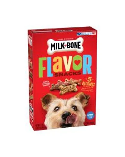 Milk-Bone Flavor Snacks Small Dog Biscuits, Flavored Crunchy Dog Treats, 17 Oz. Box