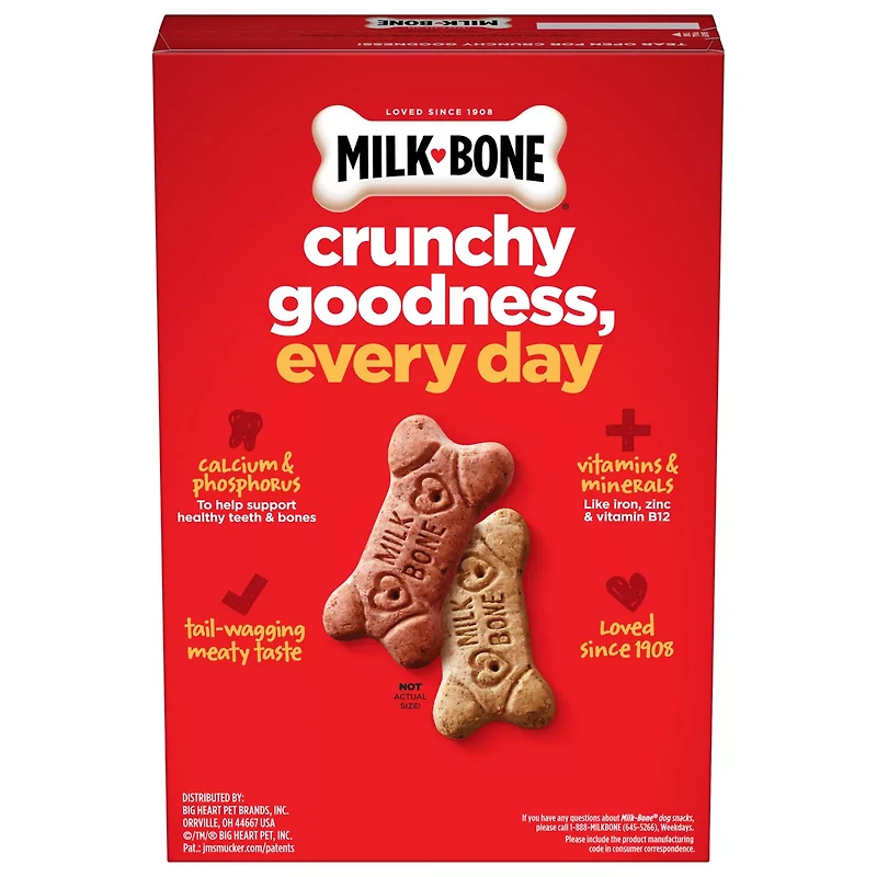 Milk-Bone Flavor Snacks Small Dog Biscuits, Flavored Crunchy Dog Treats, 17 Oz. Box