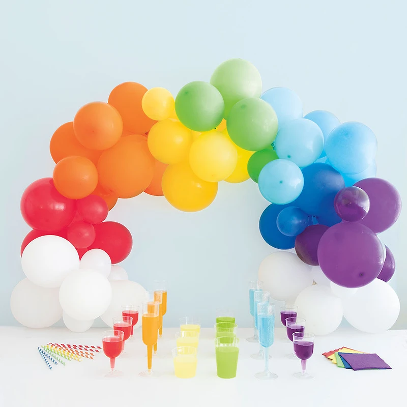 Rainbow Balloon Arch Kit, 40 Pieces